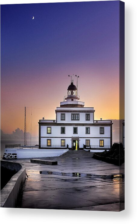Finisterre Acrylic Print featuring the photograph Finisterre lighthouse by Hernan Bua