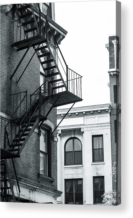 Stairs Acrylic Print featuring the photograph Fire escape stairs by Jason Hughes