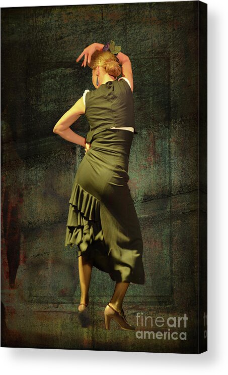 Flamenco Acrylic Print featuring the photograph Flamenco #21 - Attitude by Mary Machare