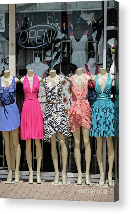 Dresses Acrylic Print featuring the photograph Flirty by Kathy Strauss