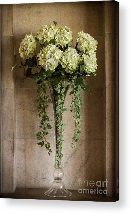 Charles Ringling Acrylic Print featuring the photograph Floral Elegance, Painterly Style by Liesl Walsh