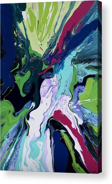 Contemporary Acrylic Print featuring the painting FLORIDA GALLERY ABSTRACT No.2 by Carole Sluski