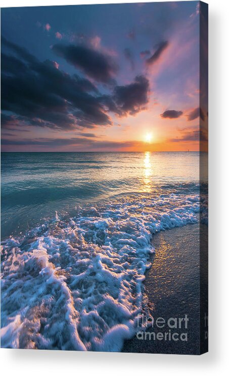 Sunset Acrylic Print featuring the photograph Florida Sunset by Ryan Heffron