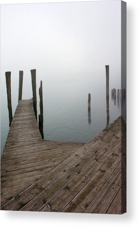 Fog Acrylic Print featuring the photograph Fog on the River 26 by Mary Bedy