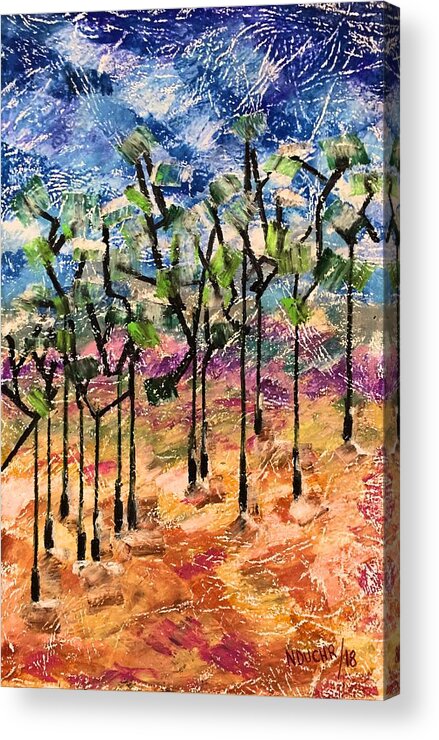  Acrylic Print featuring the painting Forest by Norma Duch