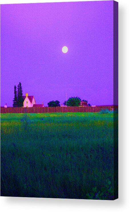 Old Buildings Acrylic Print featuring the photograph Fort Battleford butress. by David Matthews