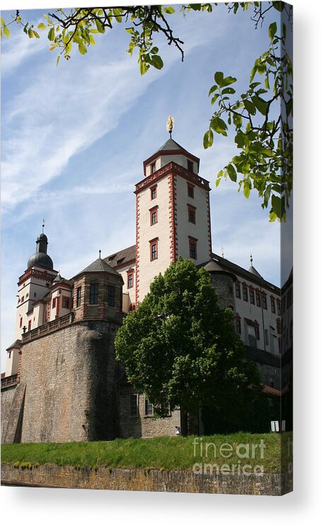 Fortress Acrylic Print featuring the photograph Fortress Marienberg - Wuerzburg - Germany #1 by Christiane Schulze Art And Photography