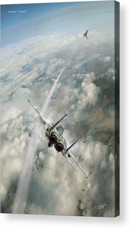 War Acrylic Print featuring the digital art Fox Two by Peter Van Stigt