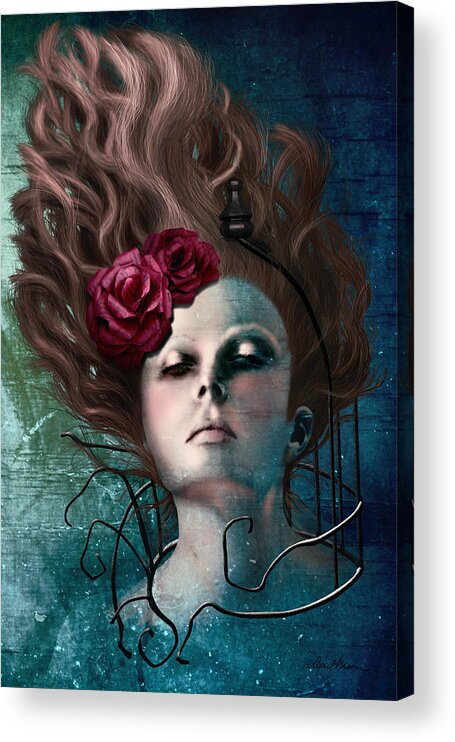Free Acrylic Print featuring the digital art Free by April Moen