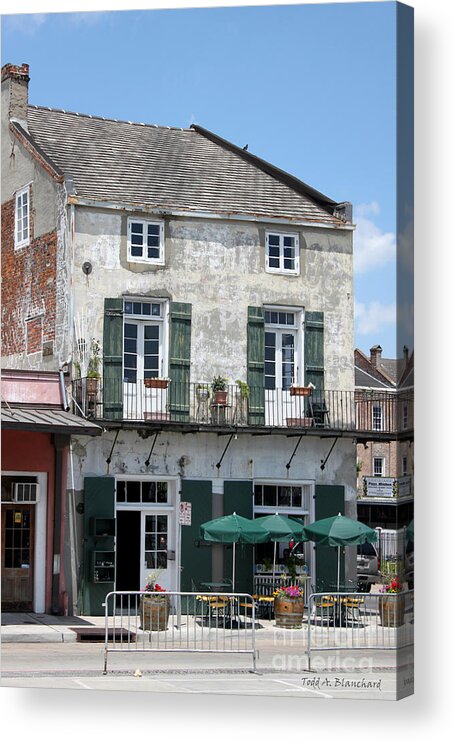Architecture Acrylic Print featuring the photograph French Market Cafe by Todd Blanchard