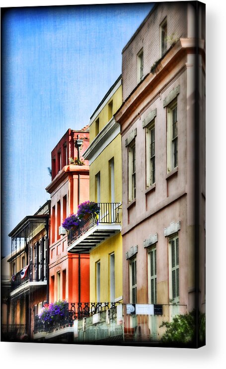 Nola Acrylic Print featuring the digital art French Quarter in Summer by Tammy Wetzel