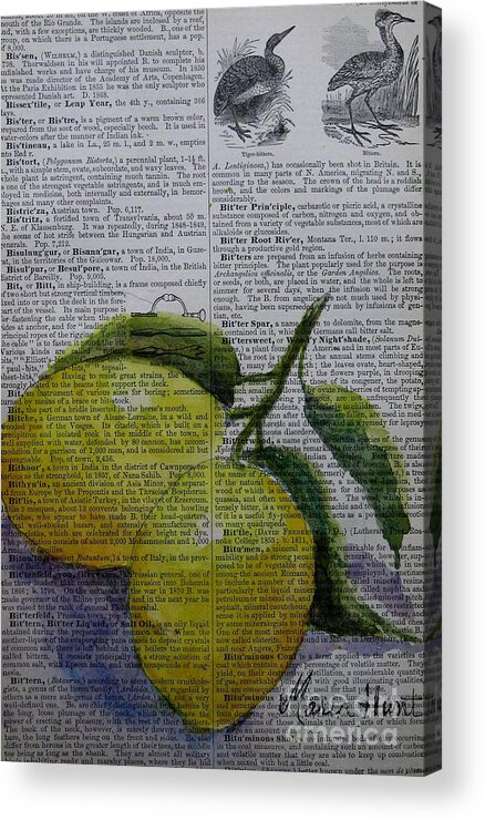 Lemons Acrylic Print featuring the painting Freshest Lemons by Maria Hunt