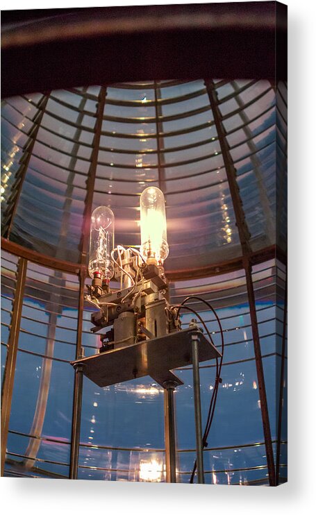 Currituck Lighthouse Acrylic Print featuring the photograph Fresnel lens by Mary Almond