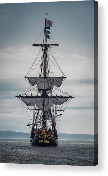 Castine Acrylic Print featuring the photograph Frigate Hermione 03 by Fred LeBlanc