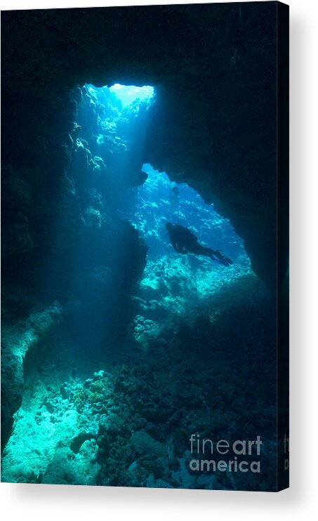Lava Cavern Acrylic Print featuring the photograph From Above by Aaron Whittemore