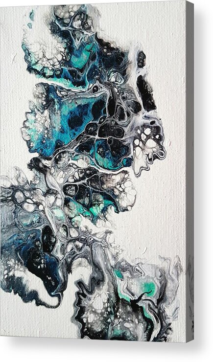 Ice Acrylic Print featuring the painting Frost and Ice by Jo Smoley
