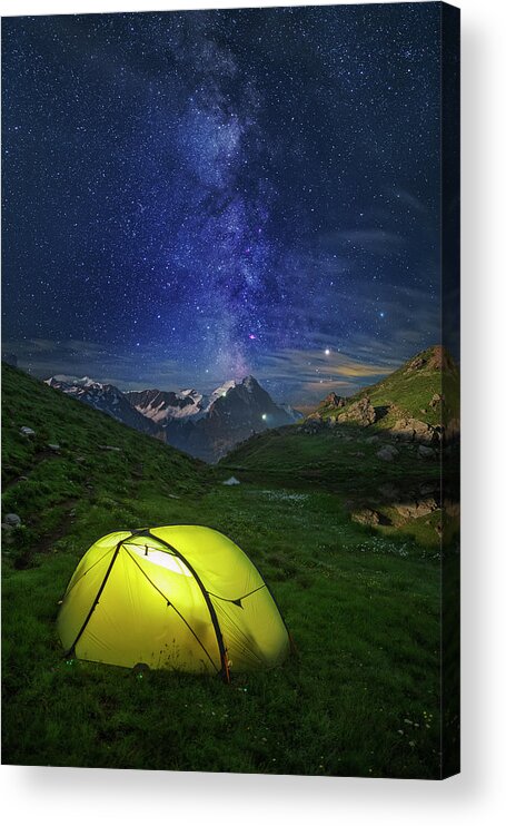 Mountains Acrylic Print featuring the photograph Galactic Eruption by Ralf Rohner