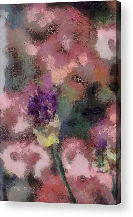 Flower Acrylic Print featuring the mixed media Garden Of Love by Trish Tritz