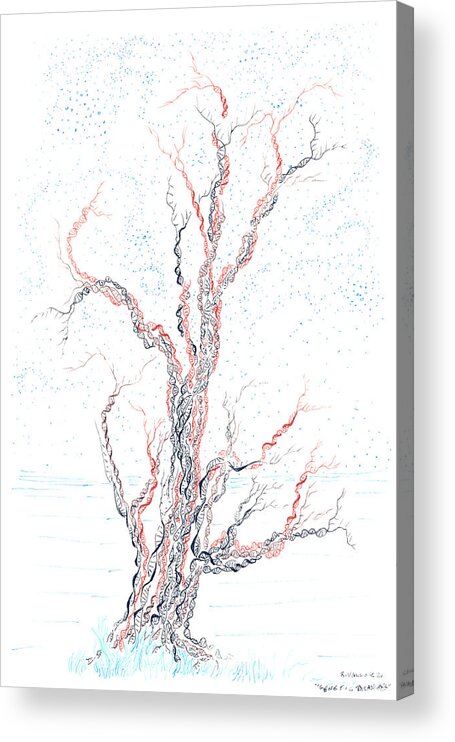 Tree Acrylic Print featuring the painting Genetic branches by Regina Valluzzi
