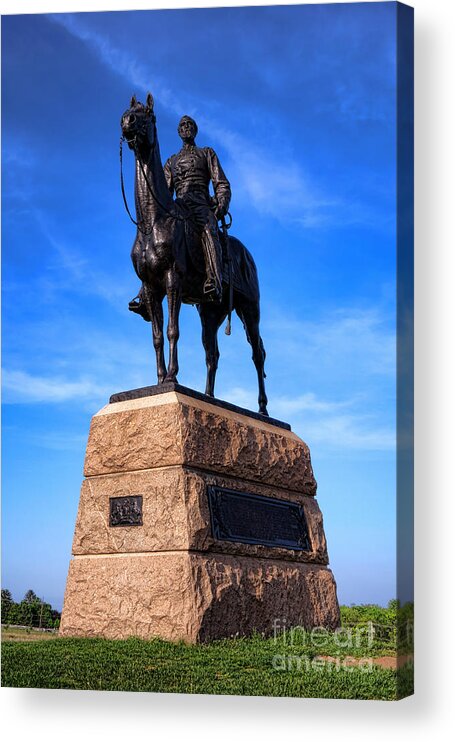 Gettysburg Acrylic Print featuring the photograph Gettysburg National Park Major General George Mead Memorial by Olivier Le Queinec