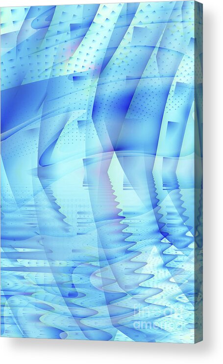 Pool Acrylic Print featuring the digital art Ghosts in the pool by John Edwards