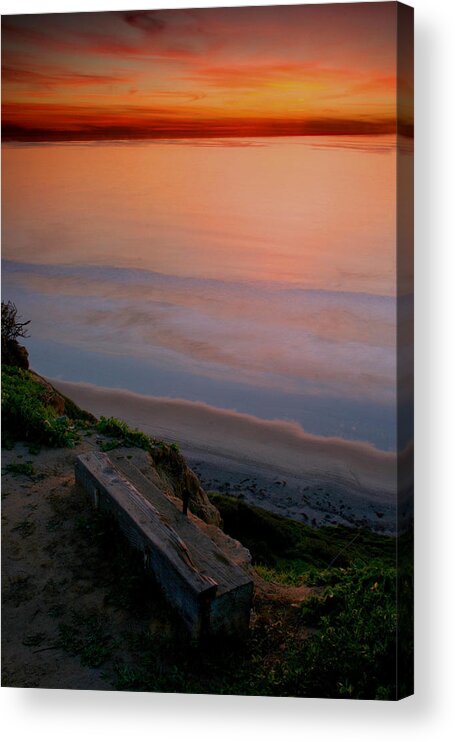 Landscape Acrylic Print featuring the photograph Gliderport Sunset 2 by Scott Cunningham