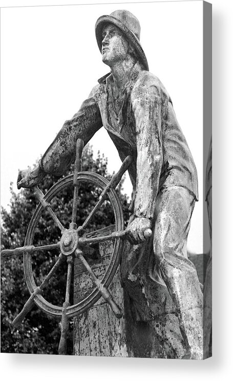 Gloucester Fisherman's Memorial Acrylic Print featuring the photograph Gloucester Fisherman's Memorial by Mitch Cat