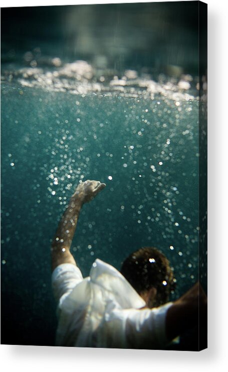 Swim Acrylic Print featuring the photograph Going Down by Gemma Silvestre