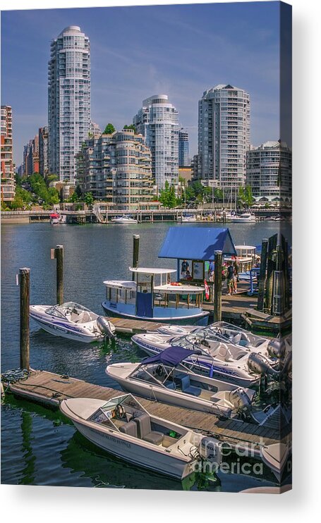 Vancouver Acrylic Print featuring the photograph Granville Island Waterfront by Philip Preston