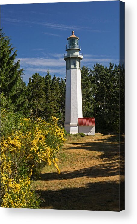 Grays Harbor Lighthouse Acrylic Print featuring the photograph Grays Harbour Lighthouse V by Inge Riis McDonald