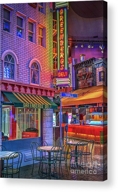 Las Vegas Acrylic Print featuring the photograph Greenbergs Deli New York NY Hotel by David Zanzinger