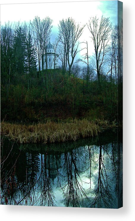Grotto Acrylic Print featuring the photograph Grotto at Heritage Park Mission BC Canada by Pam Ellis