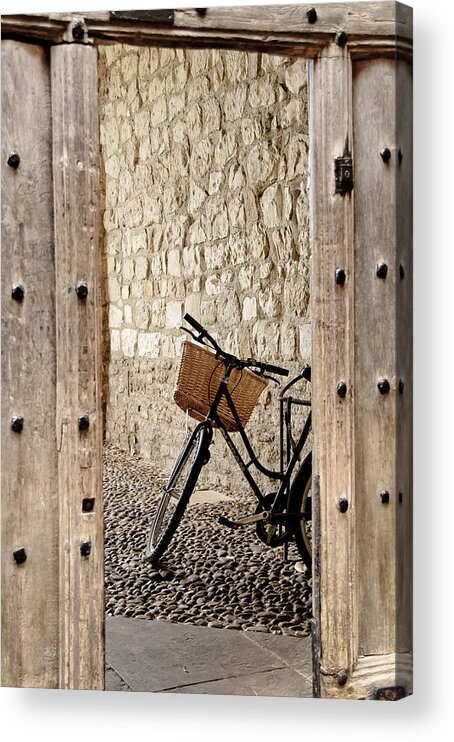 Bike Acrylic Print featuring the photograph Grounded from riding. by Elena Perelman