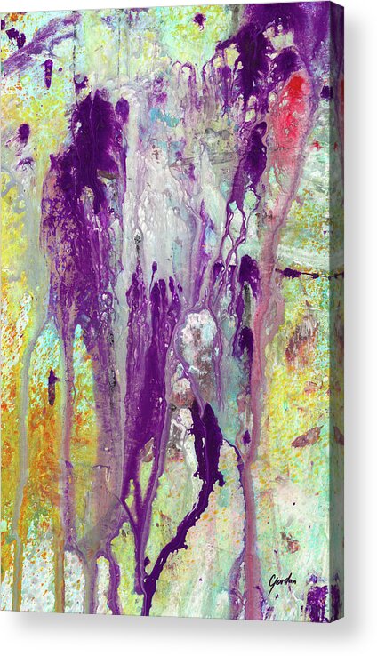 Abstract Acrylic Print featuring the painting Guardian Angels - Colorful Spiritual Abstract Art Painting by Modern Abstract
