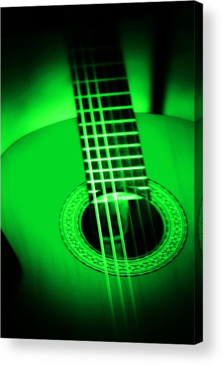 Music Acrylic Print featuring the photograph Guitar In Color by Karen Wagner