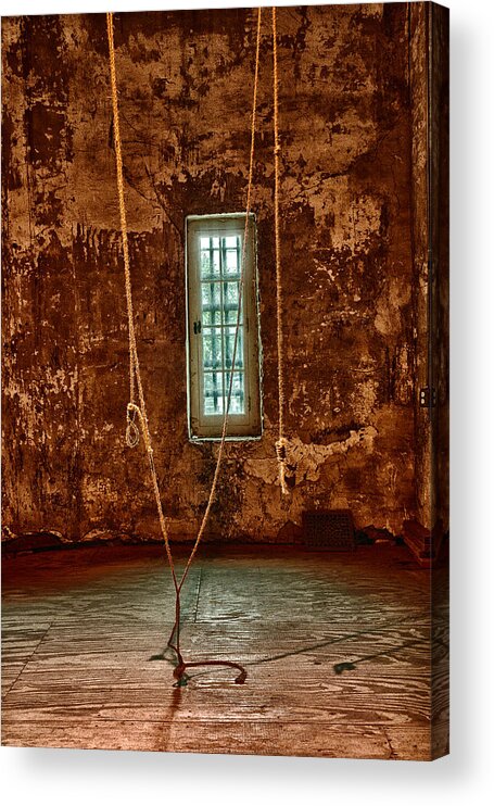 Charleston Old City Jail Acrylic Print featuring the photograph Hanging Room by Patricia Schaefer