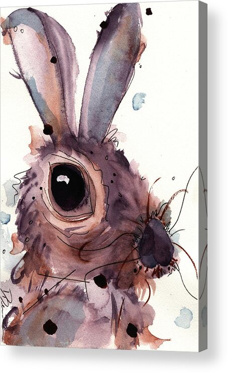 Hare Acrylic Print featuring the painting Hare by Dawn Derman