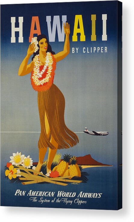 Hawaii Acrylic Print featuring the digital art Hawaii by Clipper by Georgia Clare