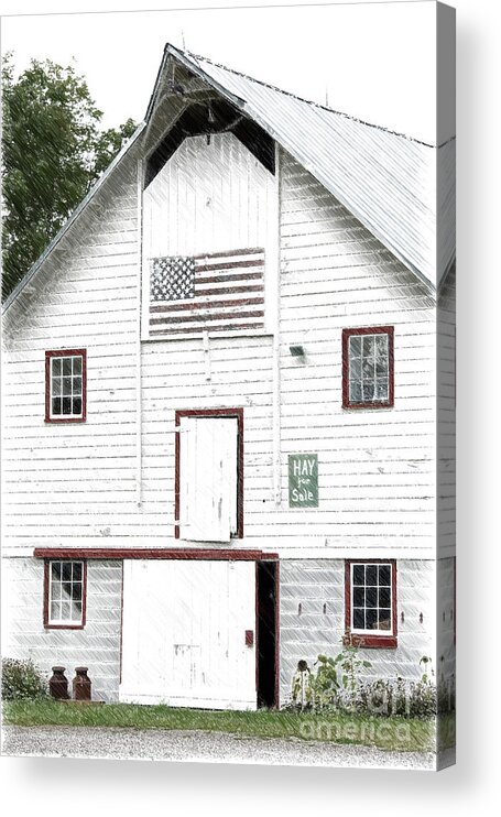 Barn Acrylic Print featuring the photograph Hay for Sale by Nicki McManus