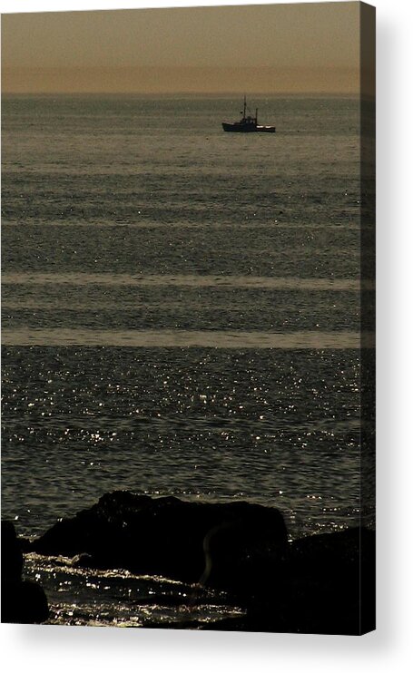 Ocean Acrylic Print featuring the photograph Heading Out by Jeff Heimlich