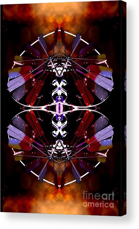 Windmill Acrylic Print featuring the digital art Hearts by Lorles Lifestyles