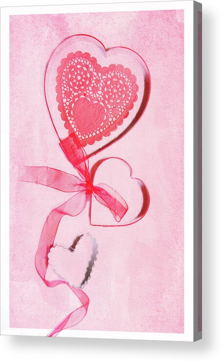 Cupcakes Acrylic Print featuring the photograph Hearts by Rebecca Cozart
