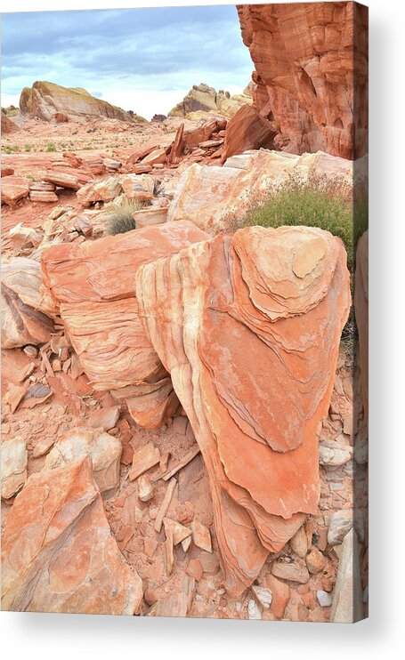 Valley Of Fire State Park Acrylic Print featuring the photograph Hidden Cove in Valley of Fire by Ray Mathis