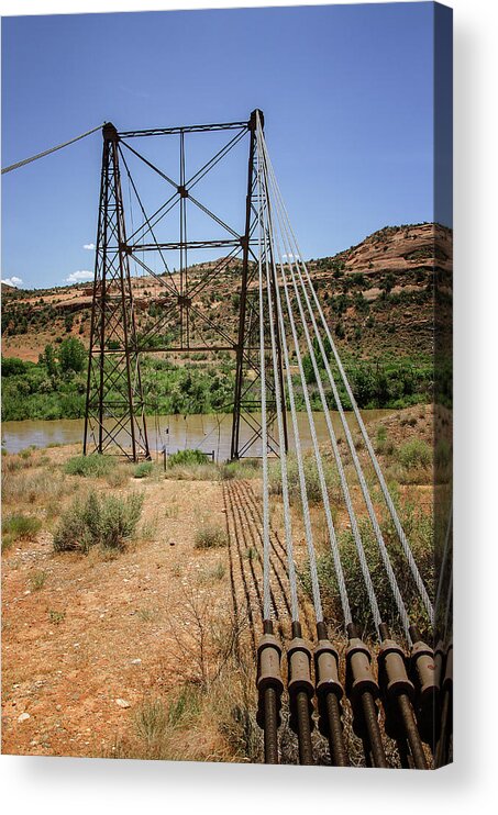 Historic Dewey Bridge Acrylic Print featuring the photograph Historic Dewey Bridge by Susan McMenamin