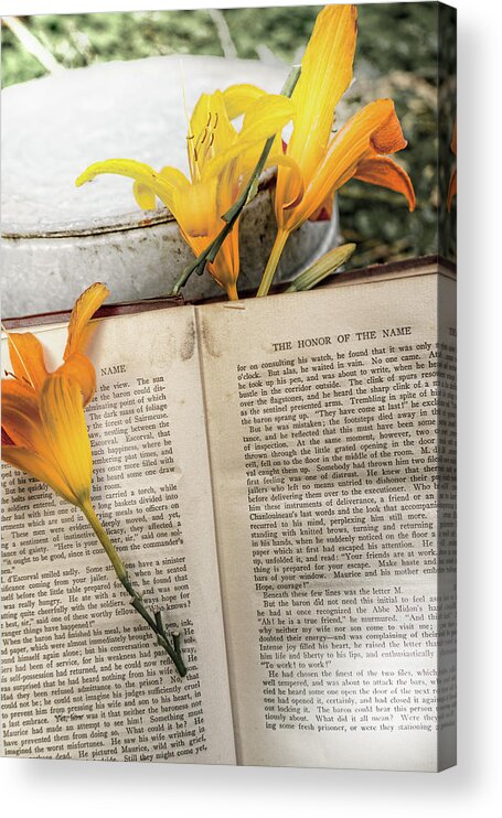 Sharon Popek Acrylic Print featuring the photograph Honor of Name Lily by Sharon Popek