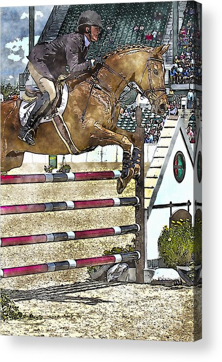 Horse Acrylic Print featuring the photograph Hunter Jumper Equestrian by Carrie Cranwill