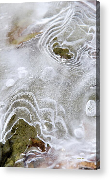 Ice Acrylic Print featuring the photograph Ice Abstract by Christina Rollo