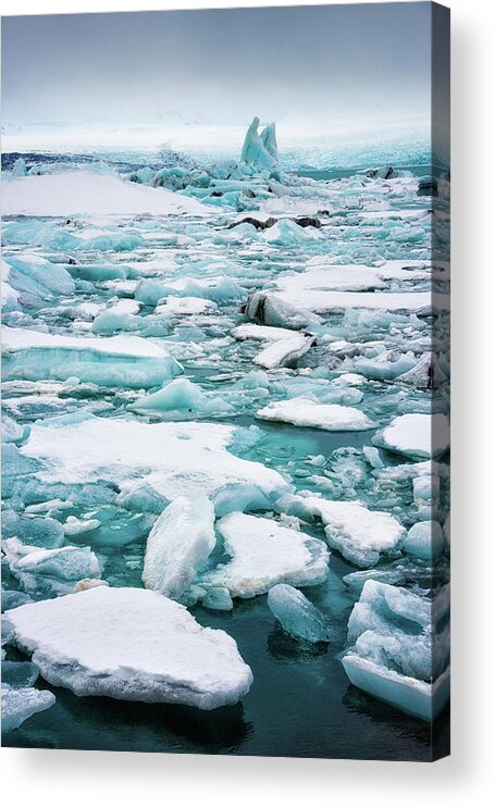 Ice Acrylic Print featuring the photograph Ice galore in the Jokulsarlon Glacier Lagoon Iceland by Matthias Hauser