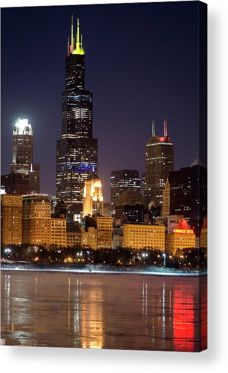Winterpacht Acrylic Print featuring the photograph Icy Reflections by Miguel Winterpacht