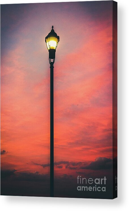 Asbury Park Acrylic Print featuring the photograph Illuminate the Night by Colleen Kammerer